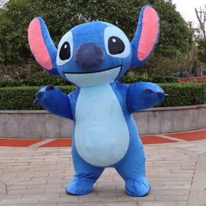 a blue inflatable Stitch